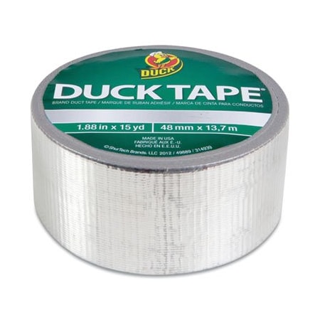 Shurtech Brands Colored Duct Tape, 3in Core, 1.88in X 10 Yds, Chrome 280621